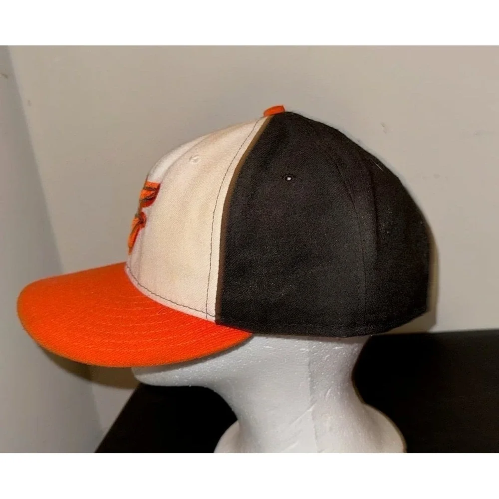 Vintage Y2K Official MLB Baltimore Orioles Bird New‎ Era Fitted Hat Sz 8